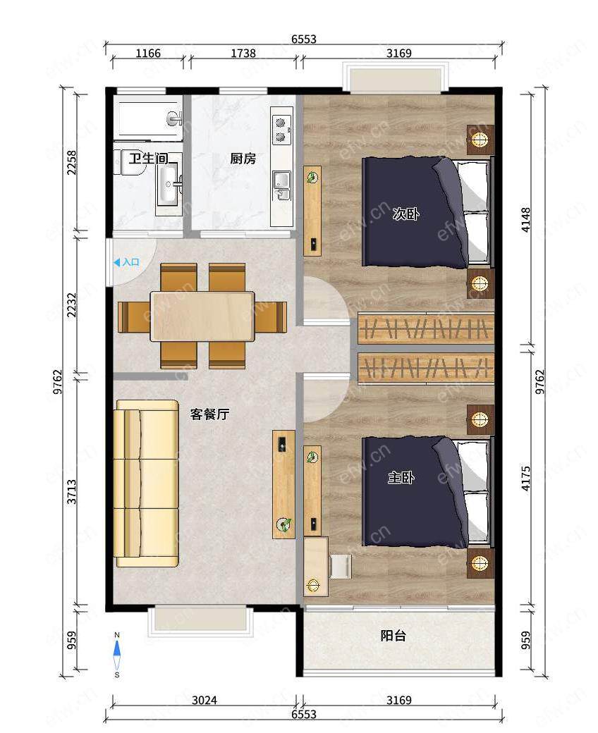 盛新里 3室1厅