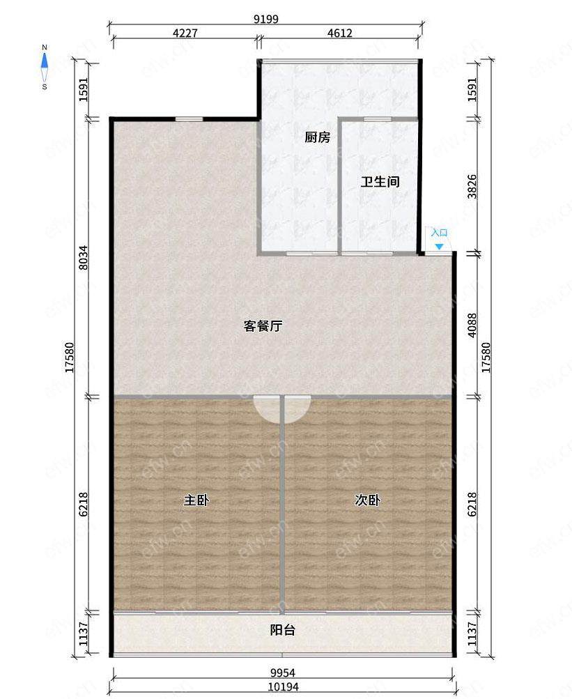 嘉泰公寓(绿塔路） 2室2厅