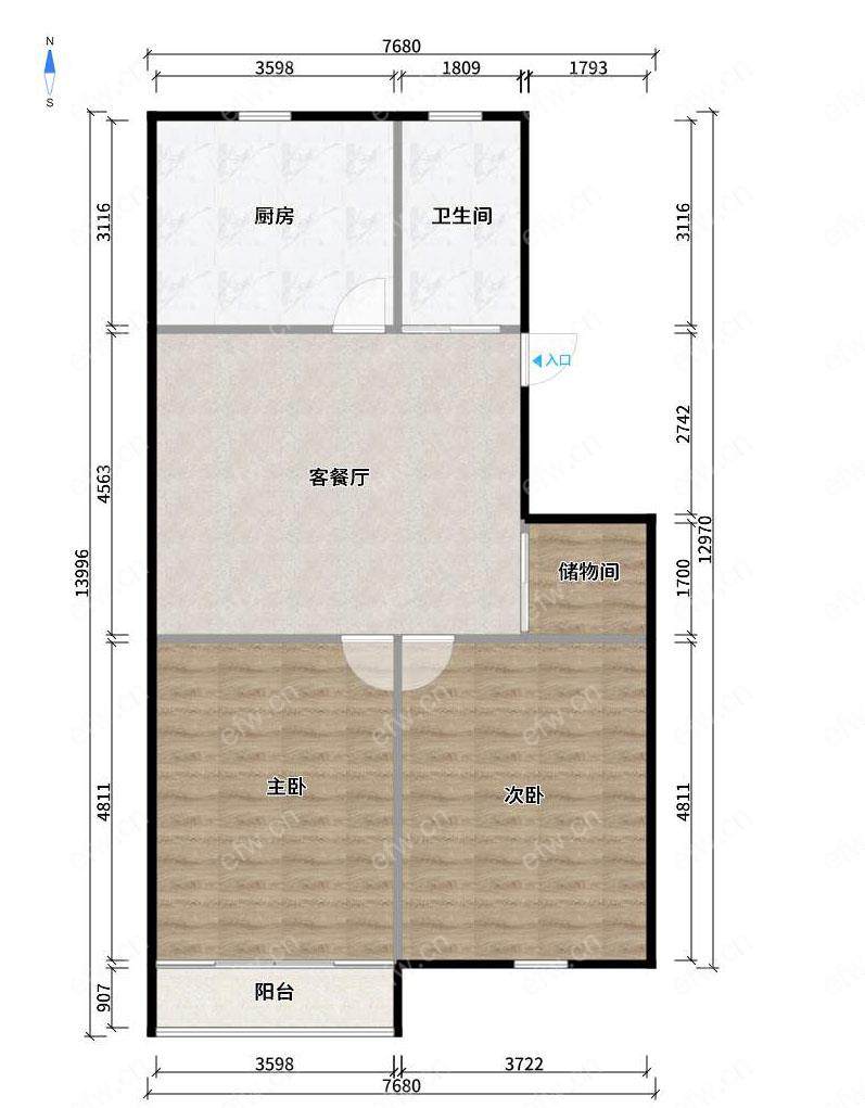 新开河 2室1厅