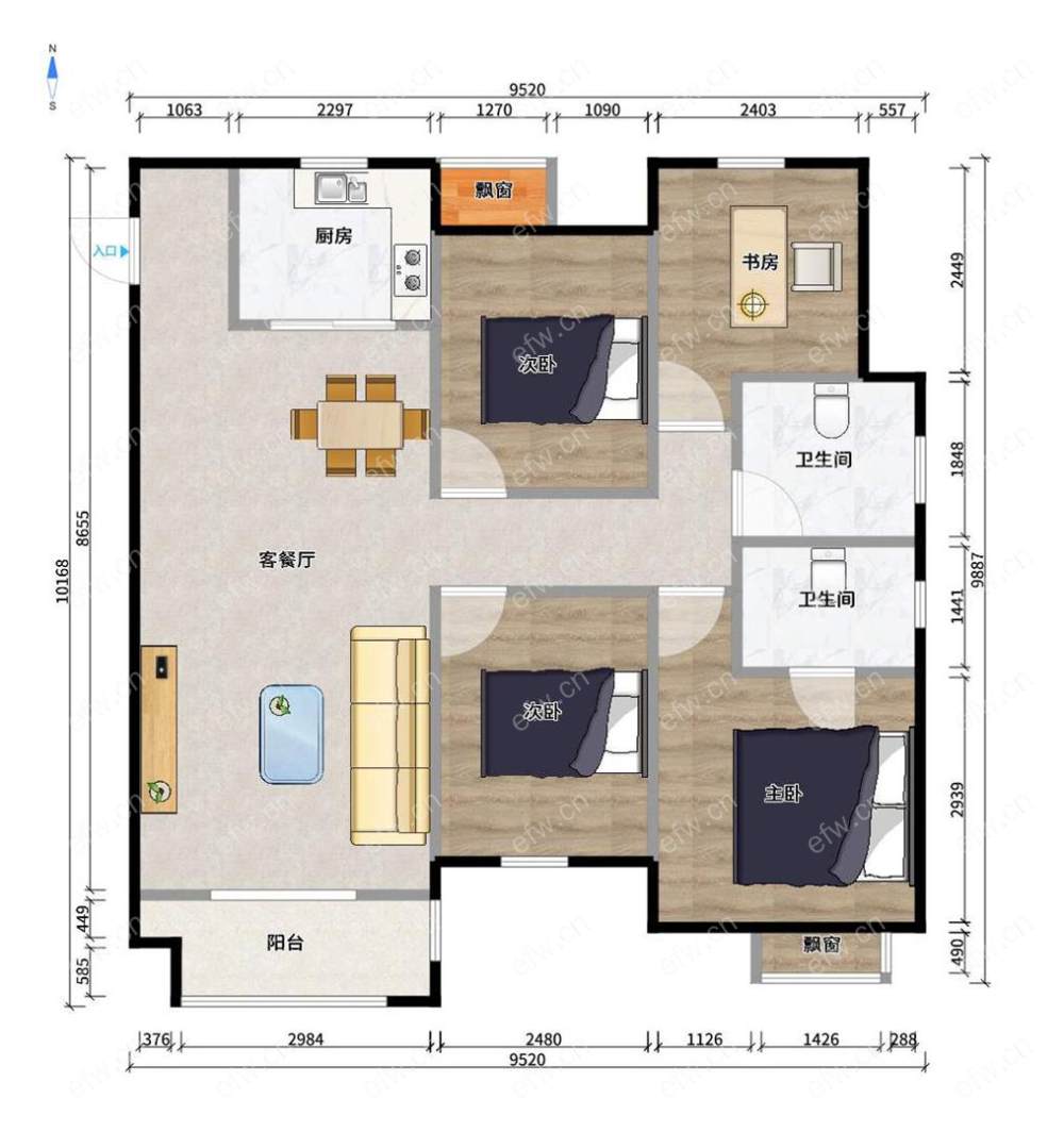 天渝骄园 4室2厅