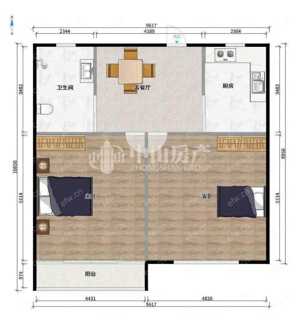 熙春新村 2室1厅，中间楼层，房间朝南，东林可用，地铁口