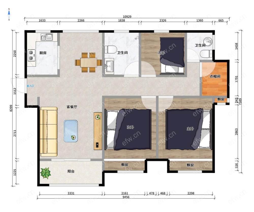 天渝骏园 3室2厅精装修