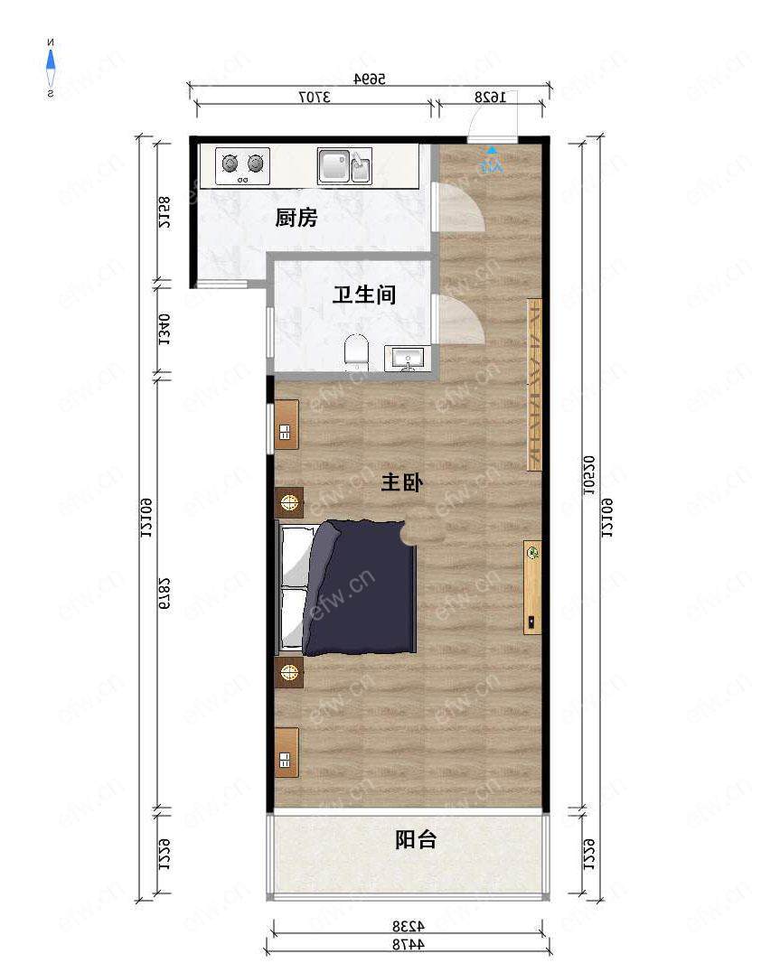 广石家园 1室1厅好房急售