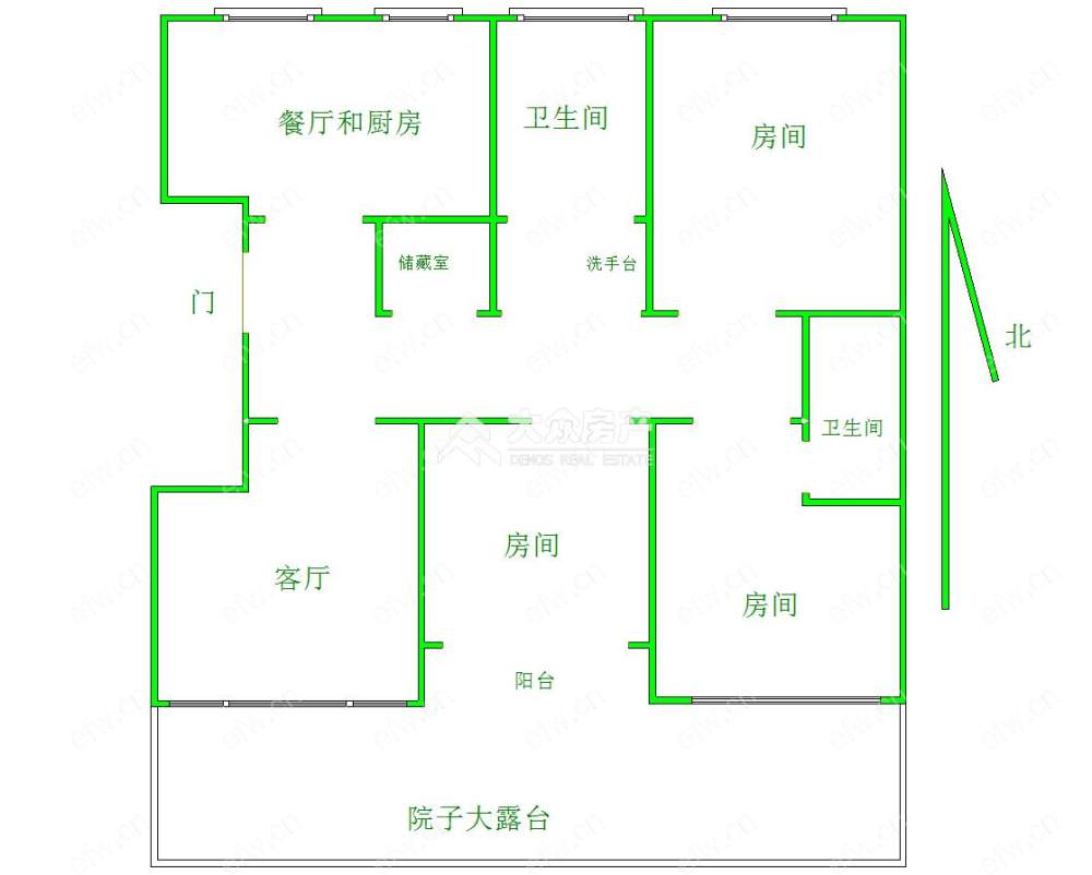 五爱家园  纯毛坯  边租边卖