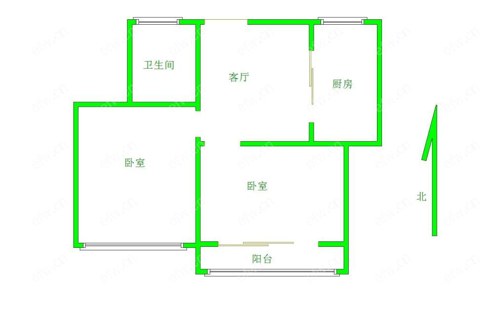 五爱家园 2室1厅 精装修  拎包入住