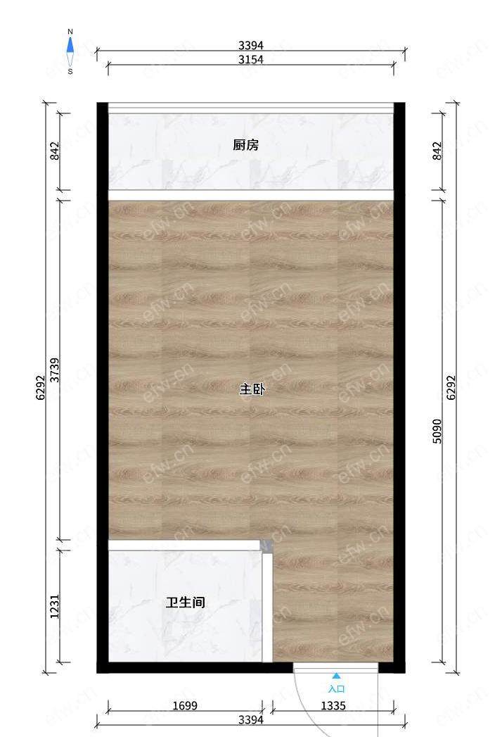 双达时代大厦古运传奇 2室2厅