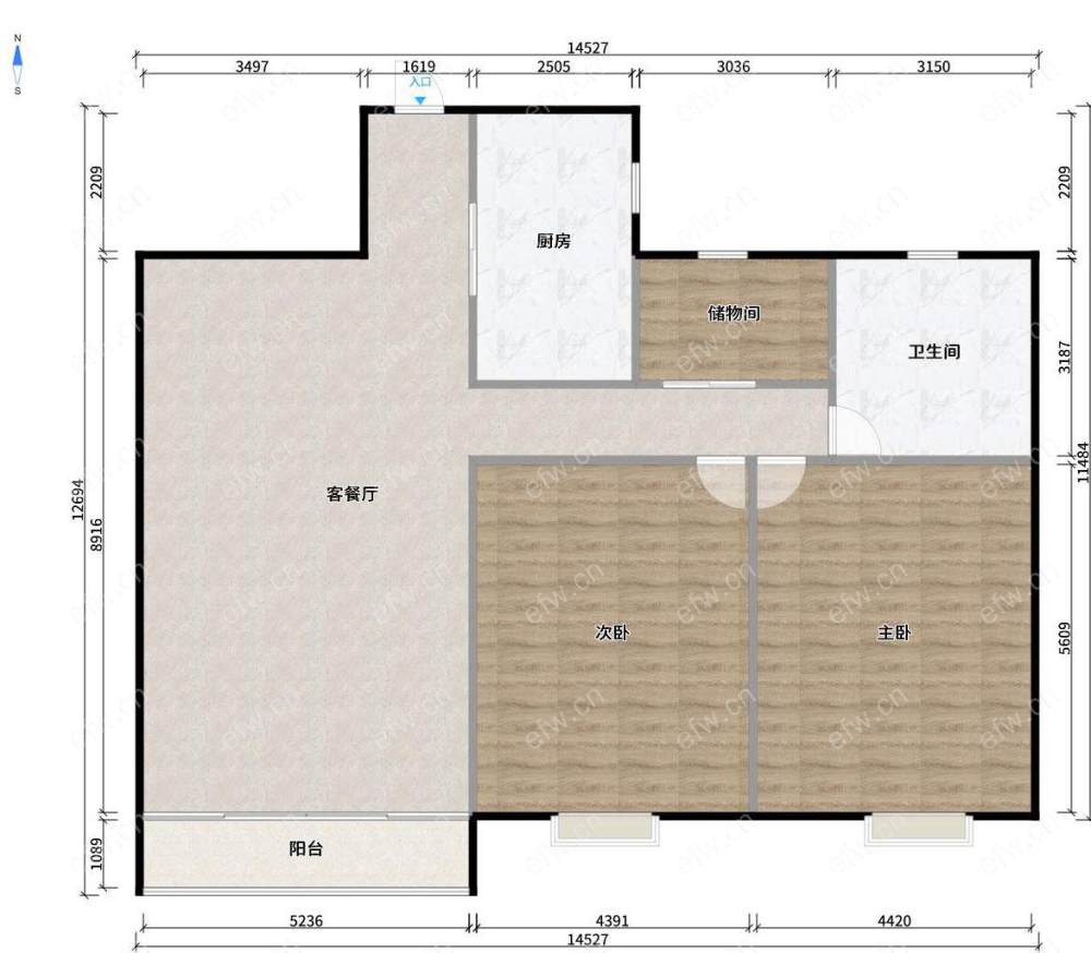 融创运河壹号府 3室2厅