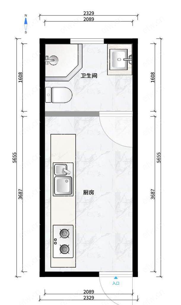 槐古二村 1室1厅