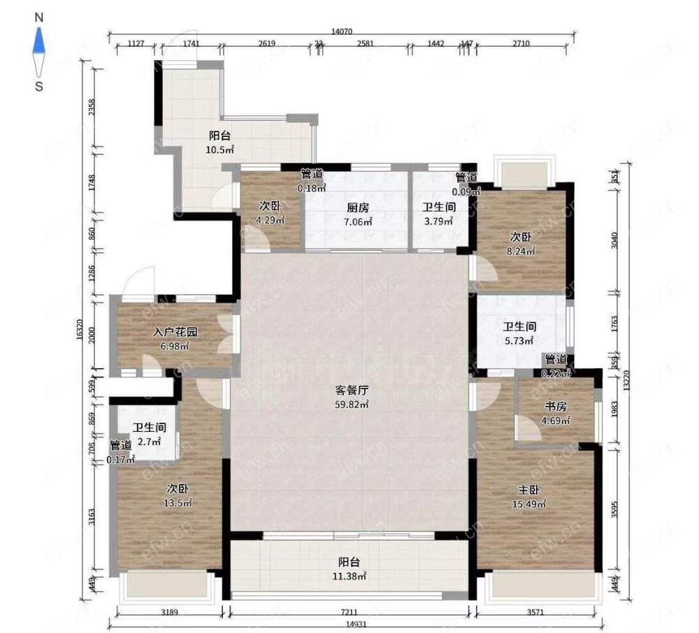 绿地西水东海铂 4室2厅