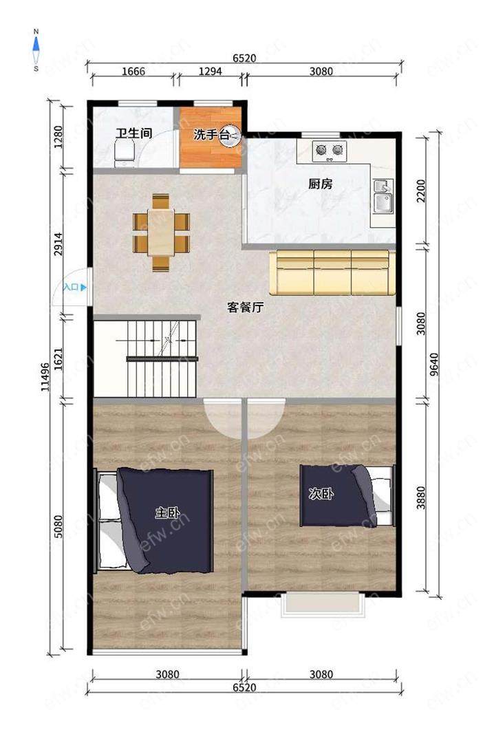 钱桥周巷新村 3室2厅