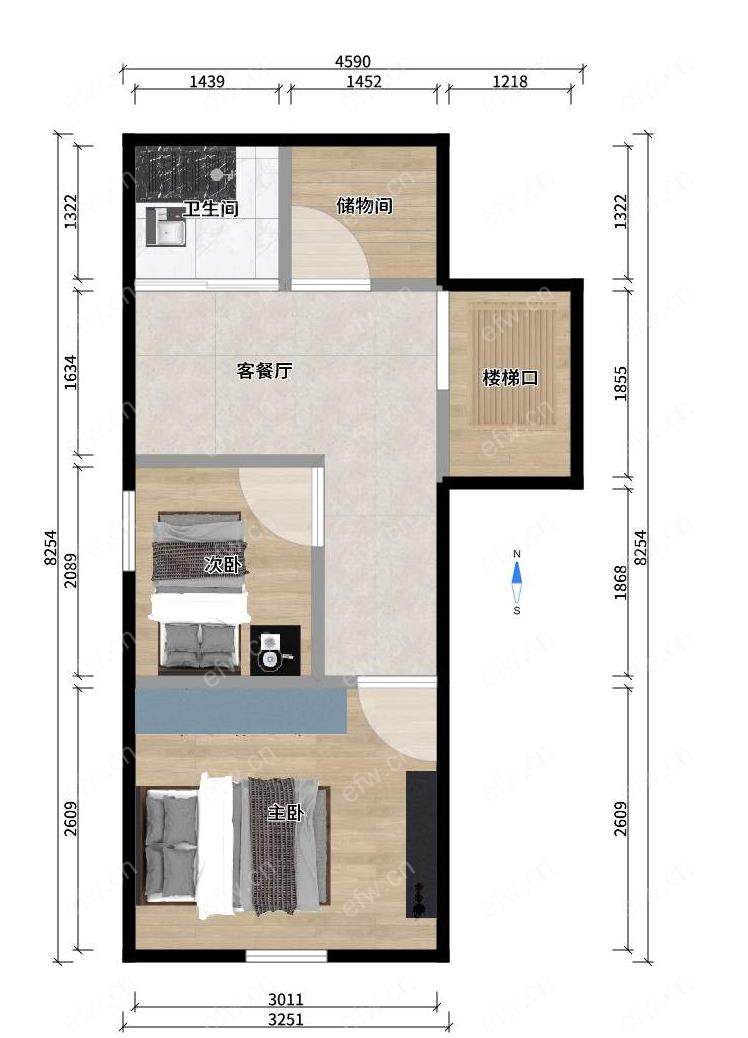 扬名花园  3室2厅