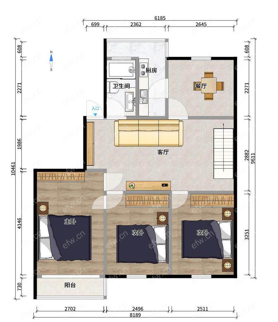 妙光苑 3房 全明户型 另送家电