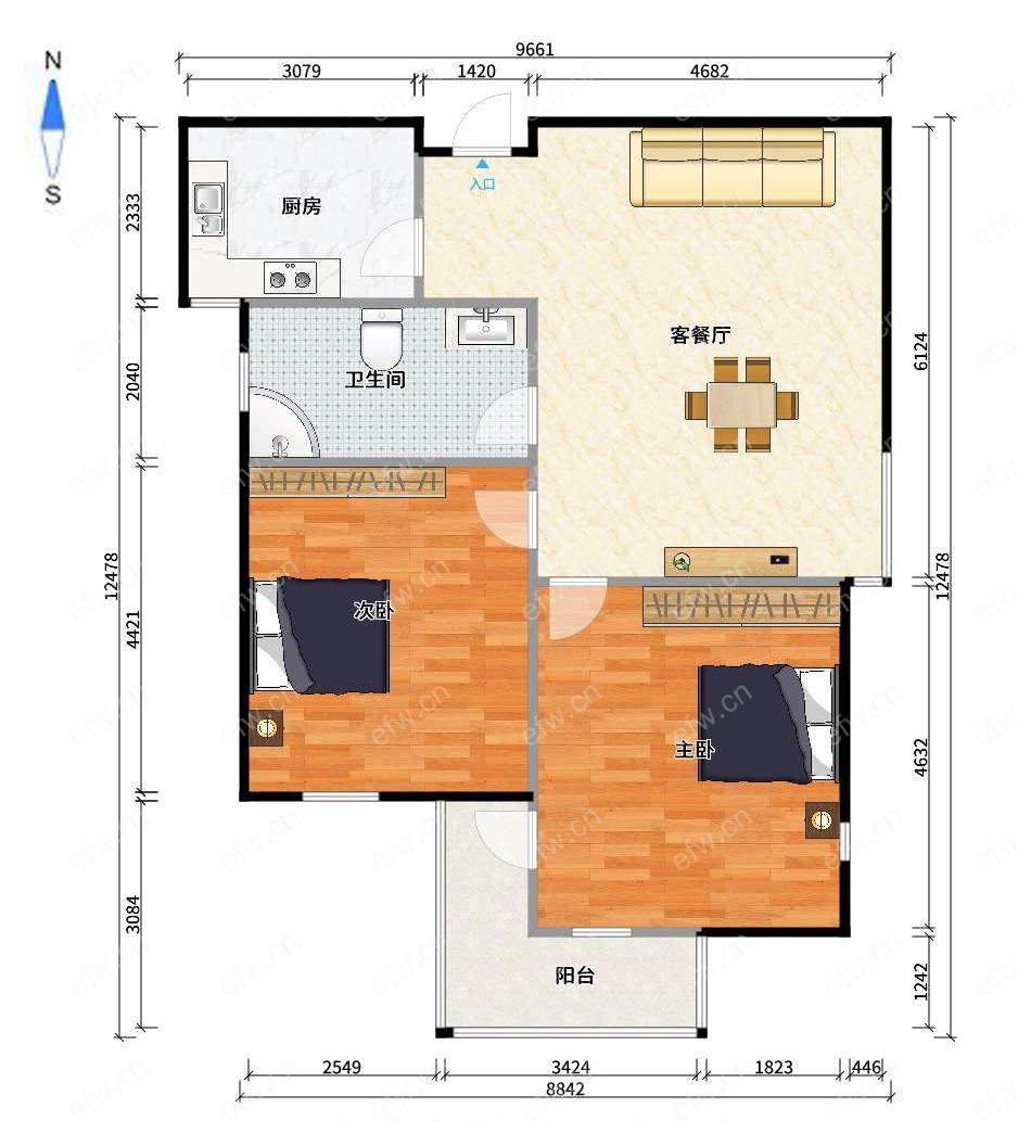 蠡湖家园B区(29-51号) 2室2厅