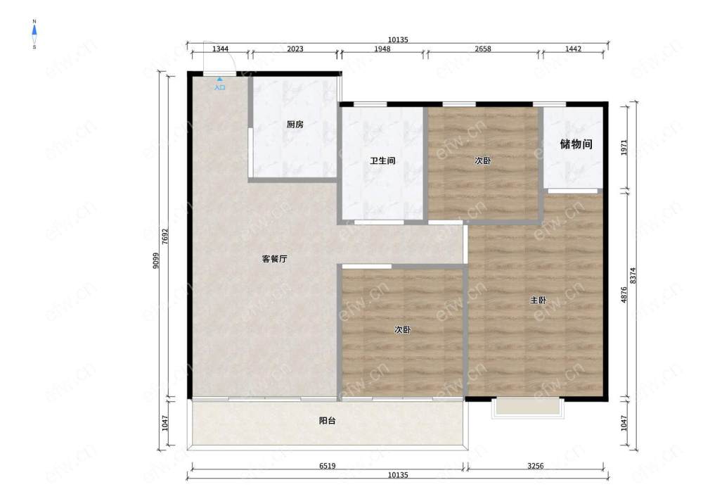 世茂时光里（世茂天域名园） 3室2厅