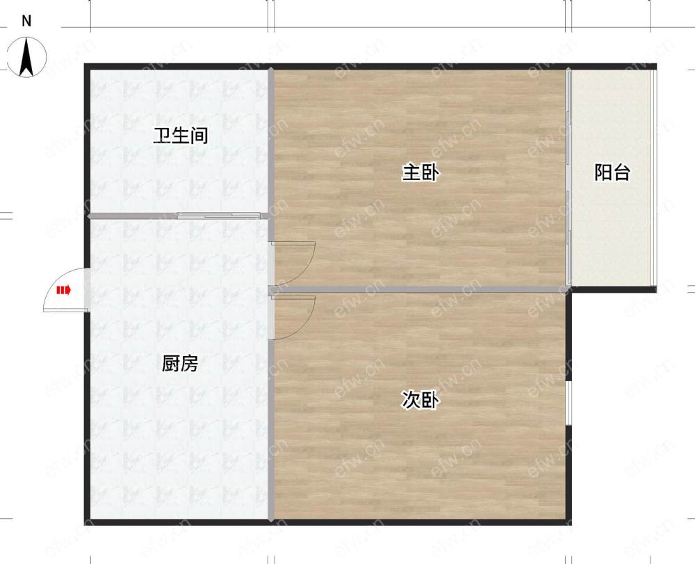 百岁坊巷 1室1厅