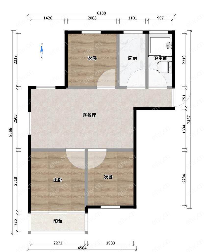 新纺家园(金星家园) 3室1厅