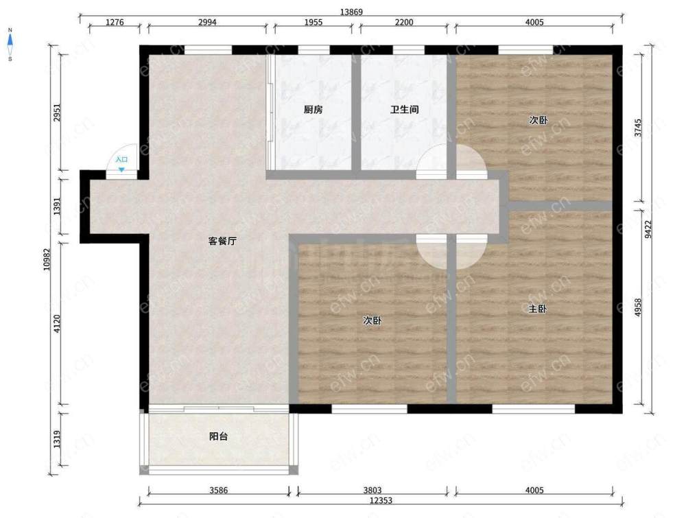 绿地世纪城四期(200-230） 2室2厅