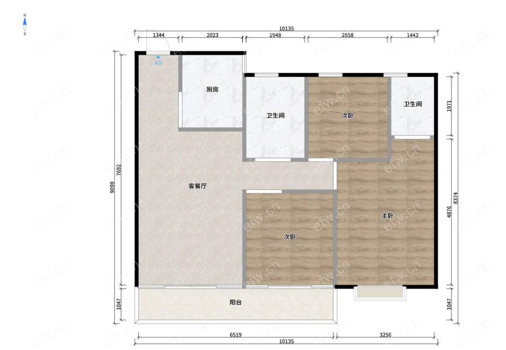 世茂时光里（世茂天域名园） 3室2厅