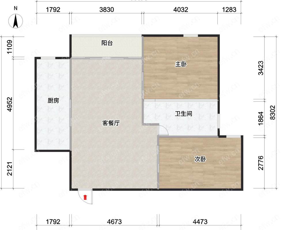 保利达江湾城 2室2厅