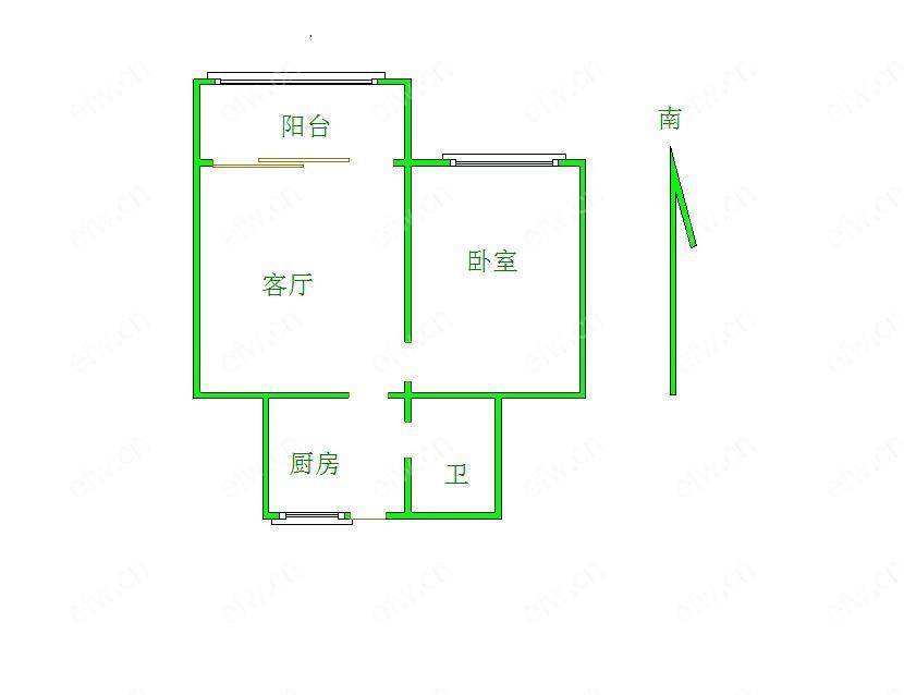 中桥二村 1房 全明户型 另送家电