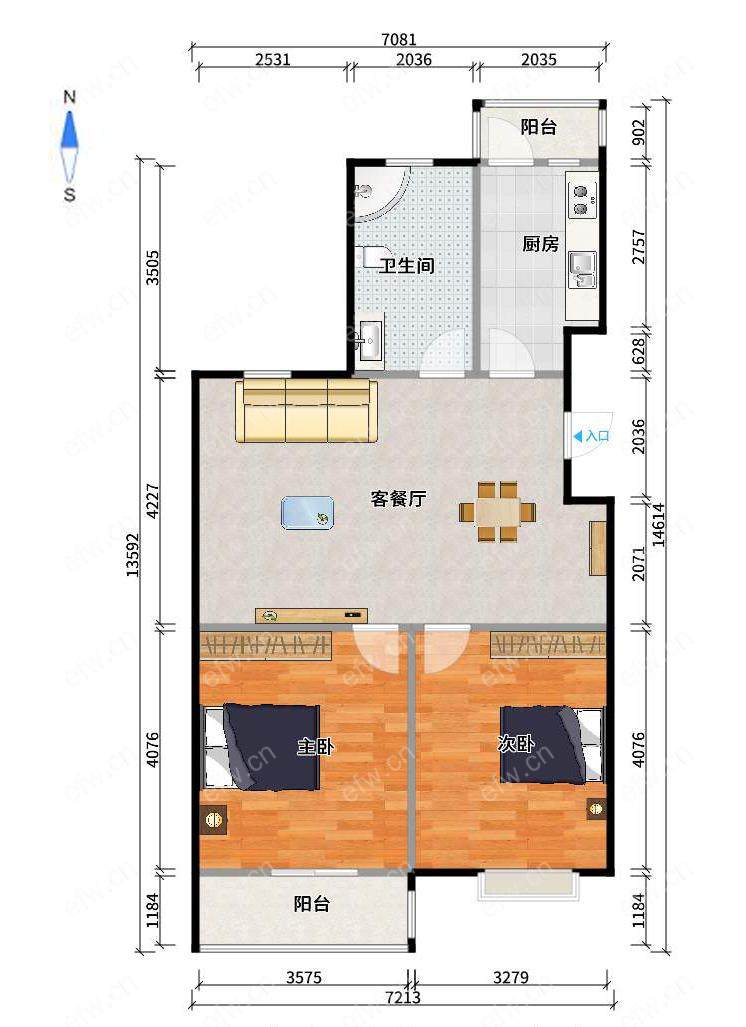 仙河苑二期南区 2室2厅