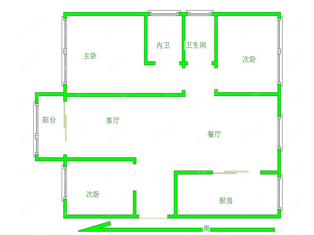 阳光100际新城北区（527-563） 3室2厅