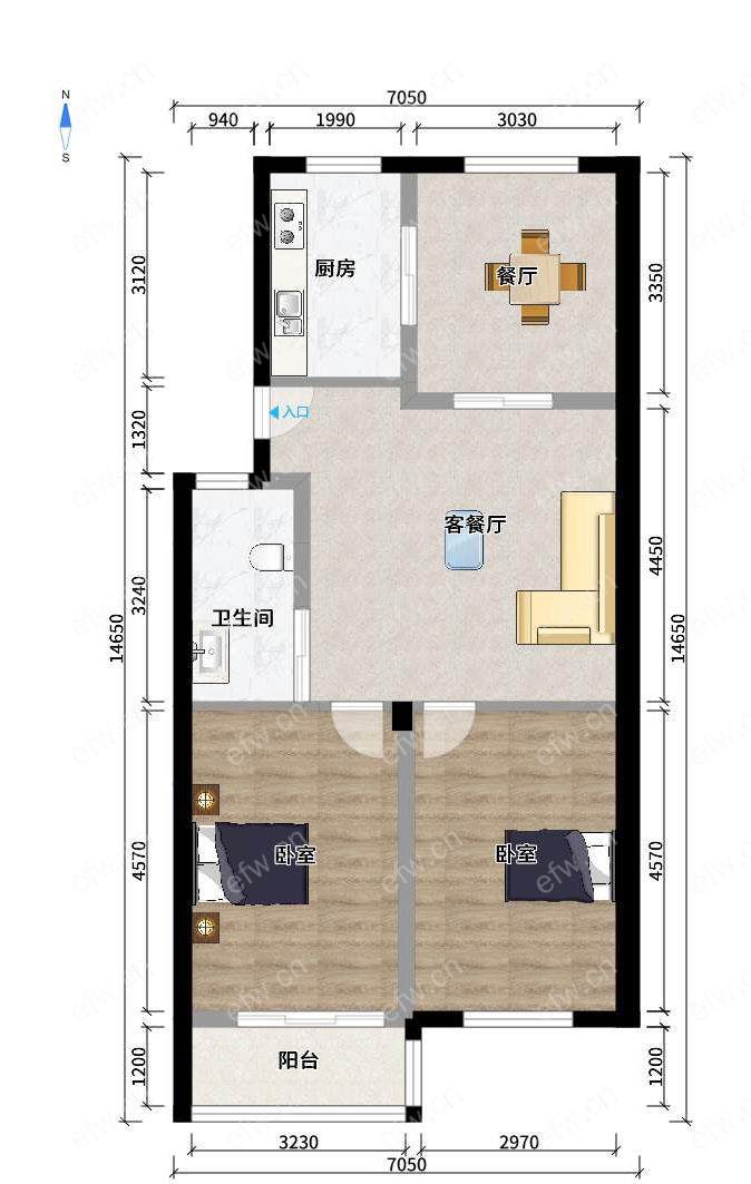 留芳声巷 3室1厅崇宁路小学,房
