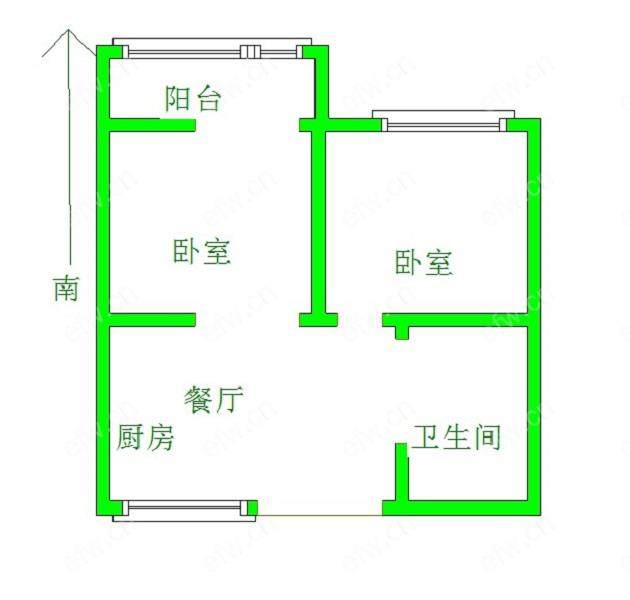 青山一村 经典2房 东边户 全明 精装修！