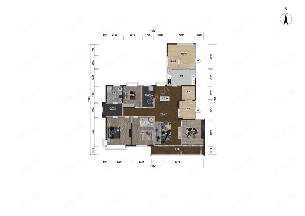九龙仓玺园C区 5室2厅