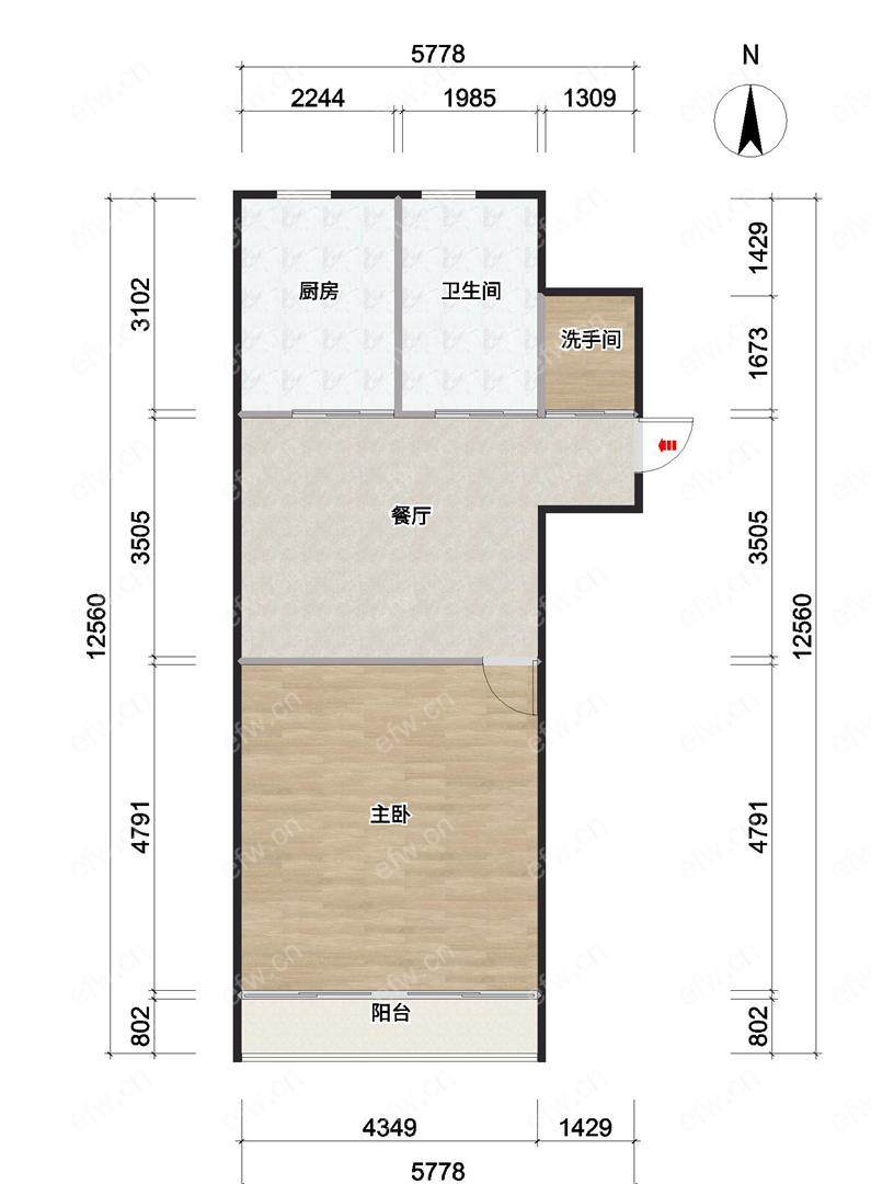 风雷新村（167-239) 1室1厅1卫