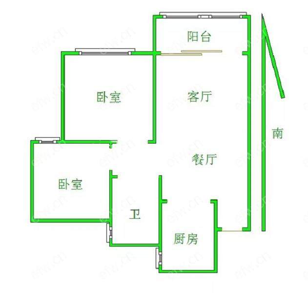 孔雀城(孔雀雅园一期） 2室1厅