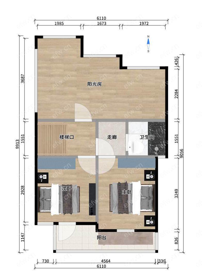 复地公园城 3室2厅