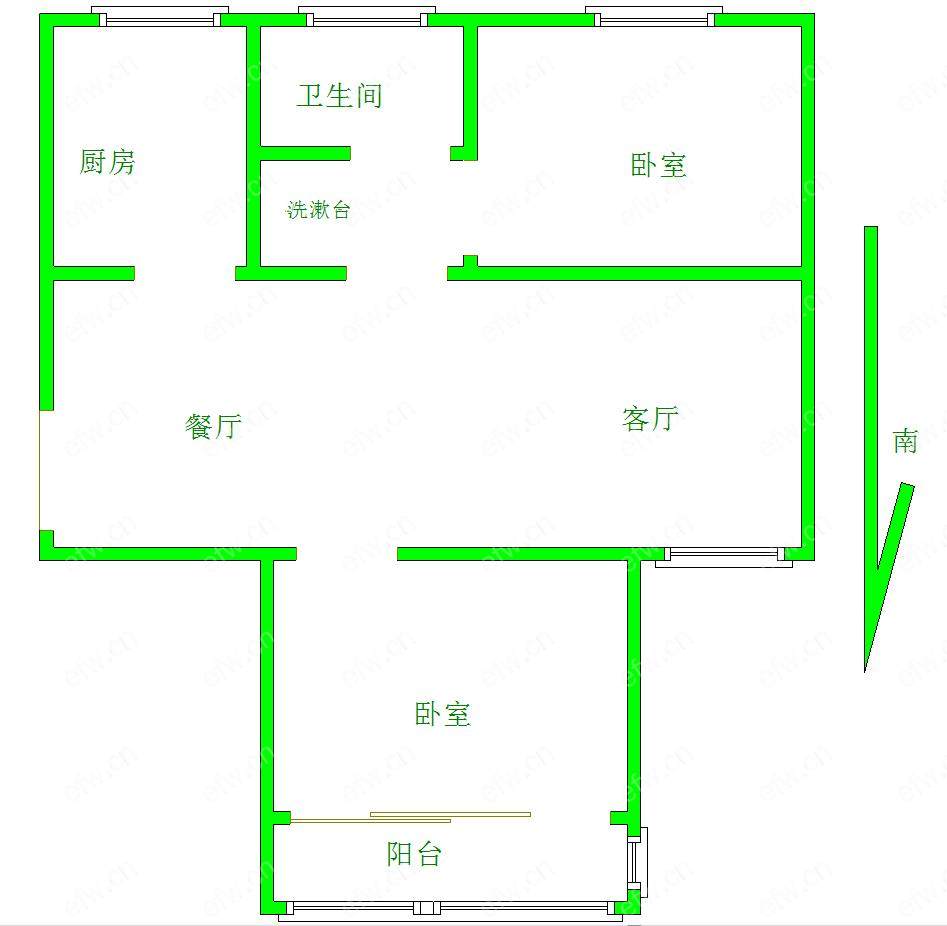 丰涵家园 2室1厅