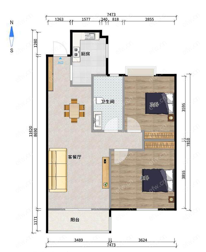 融科玖玖派 2室2厅