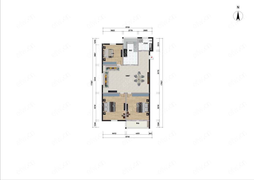通扬新村 3室2厅