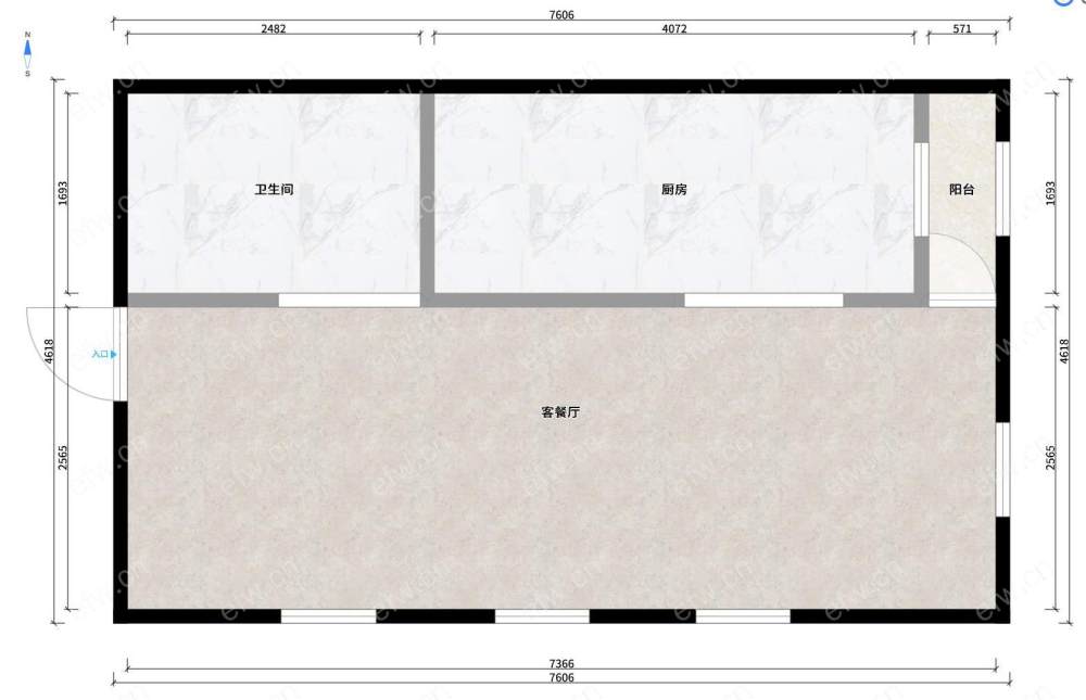 天一公馆（太平洋城中城三期A区） 2室2厅