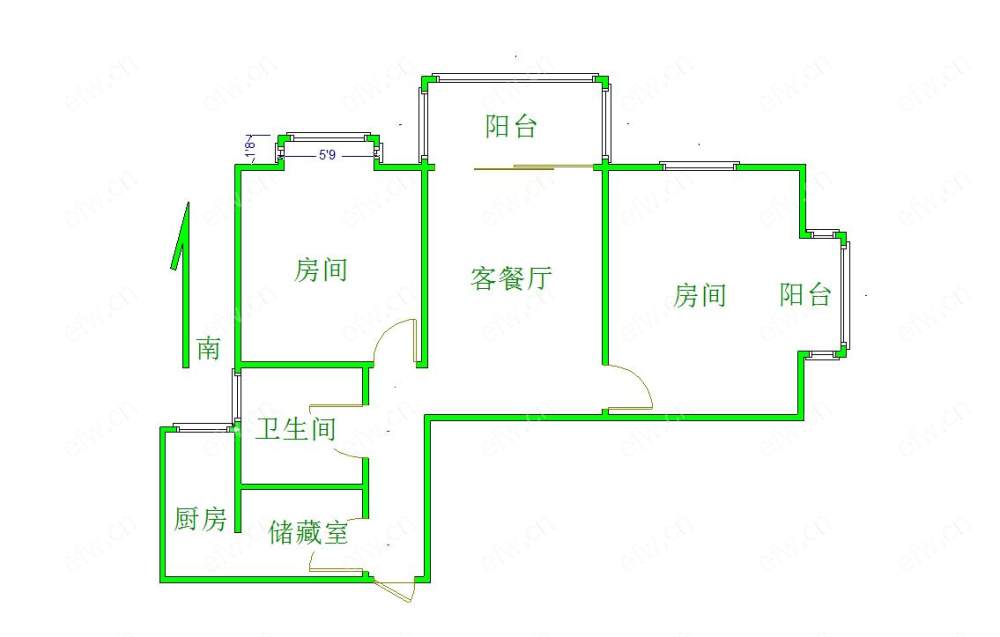 嘉德花园精装2室  随时看房 拎包入住