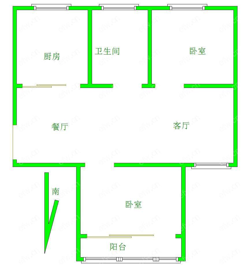 丰涵家园 2室1厅