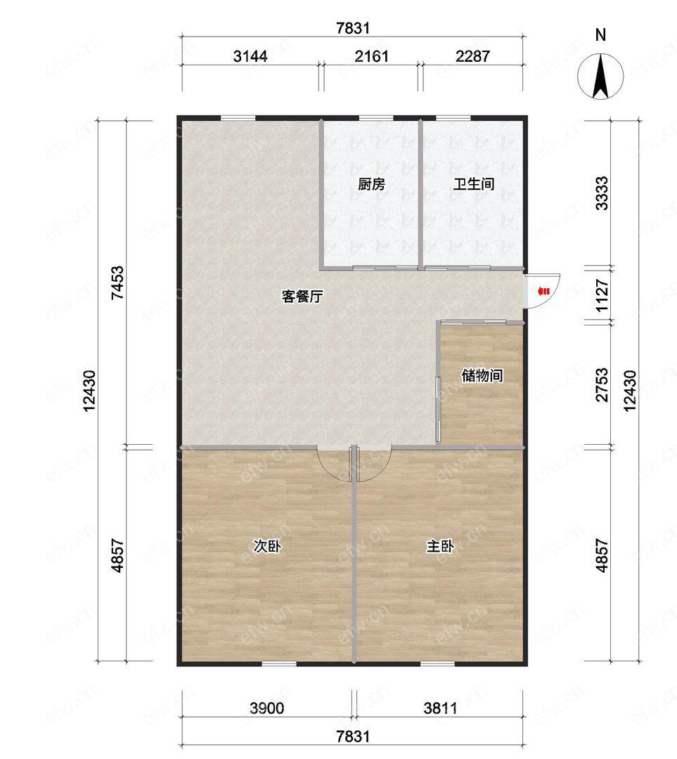 人民西路124号 3室1厅