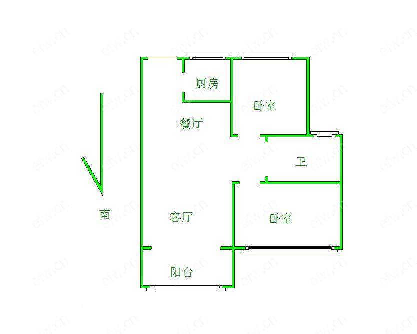 孔雀城(孔雀雅园二期） 2室2厅