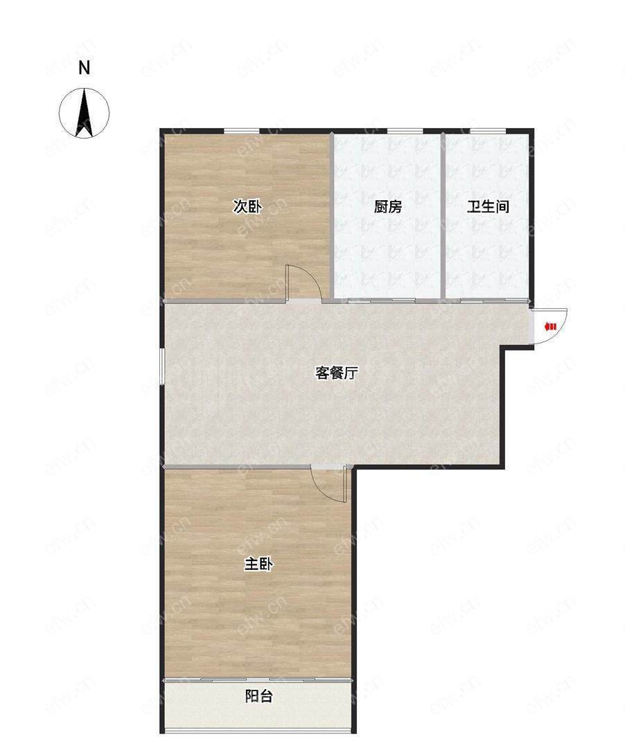宁海里二期（201-306） 2室2厅