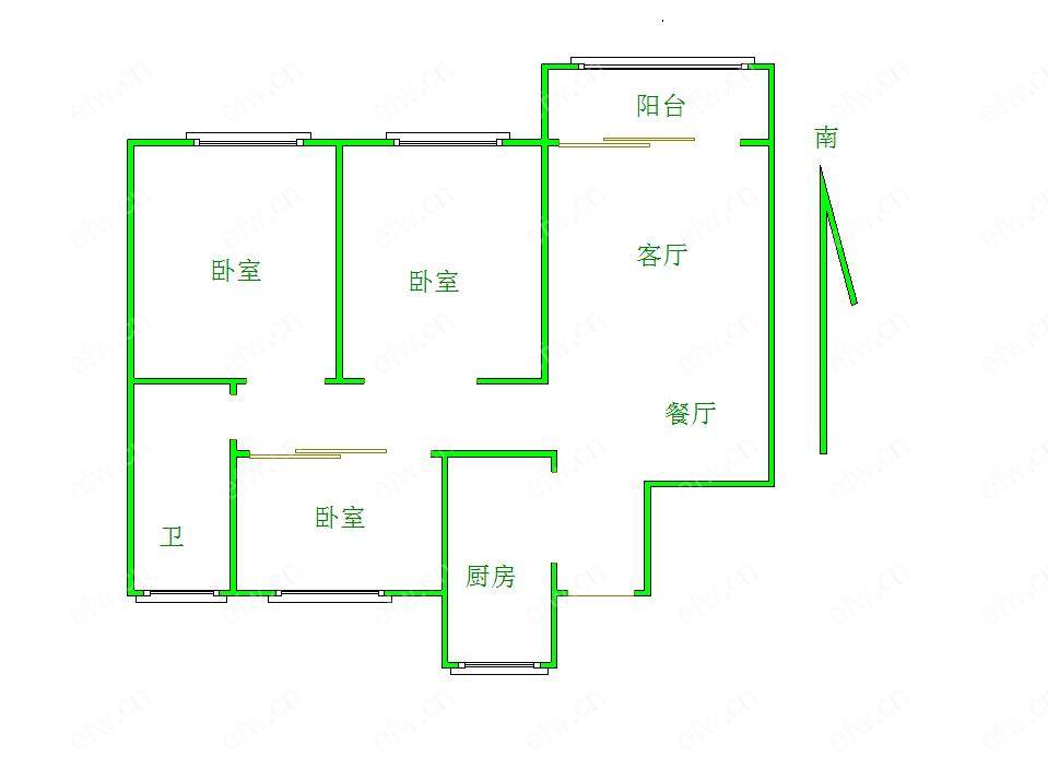 金科世界城E区 精装修三房