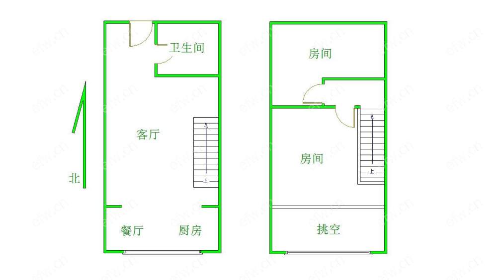 橘子公寓（21-22） 2室1厅