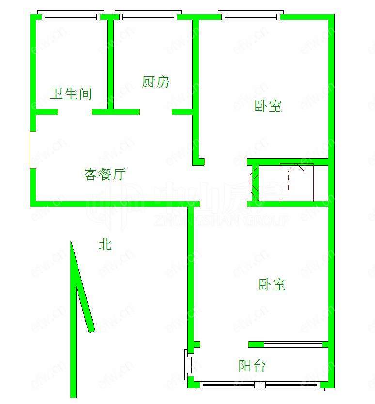 芦庄六区 2室1厅采光很好