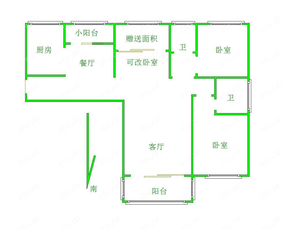 金科世界城E区 3室2厅