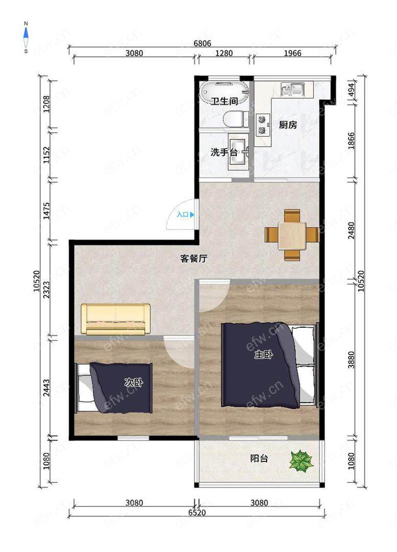 双河二村 2室2厅