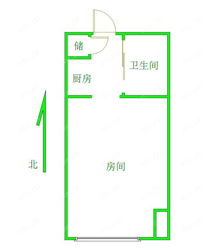 钱龙尊邸 1室1厅 拎包入住