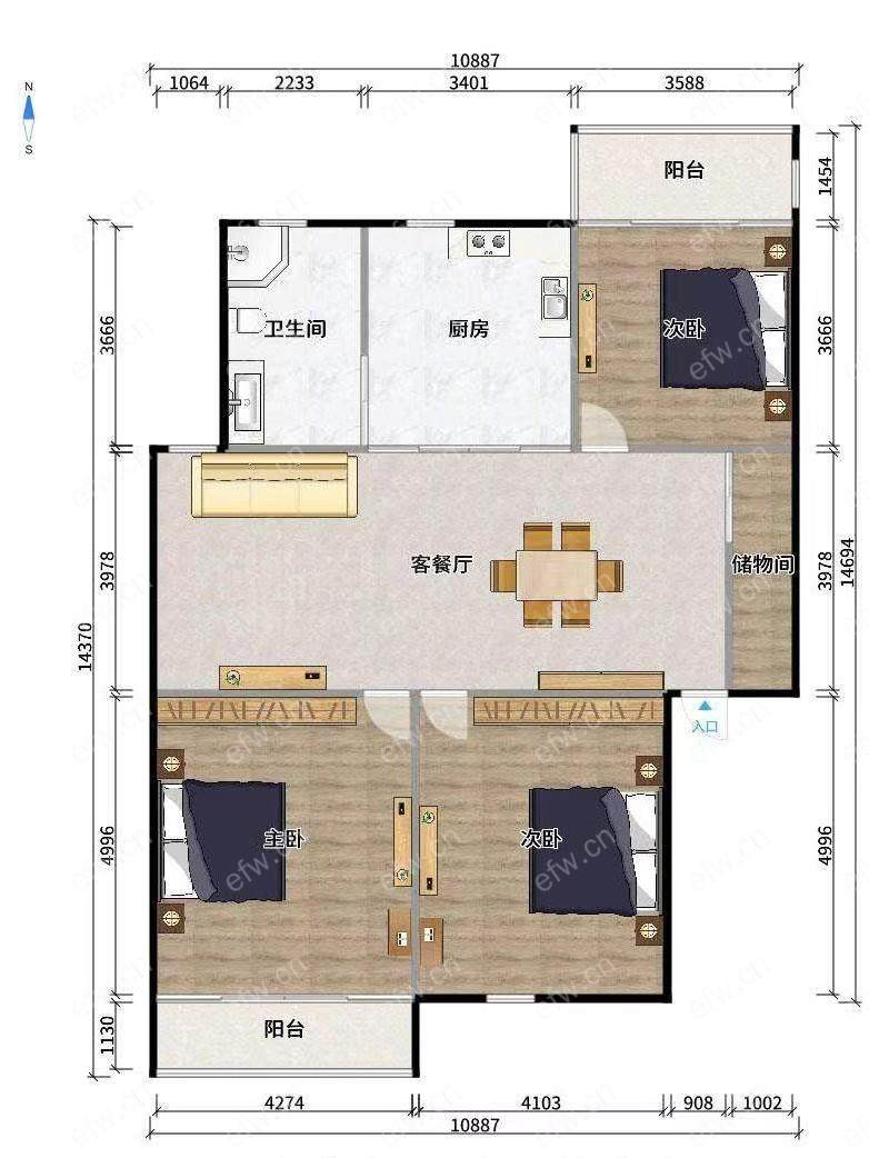 风顺里 3室2厅房东着急卖