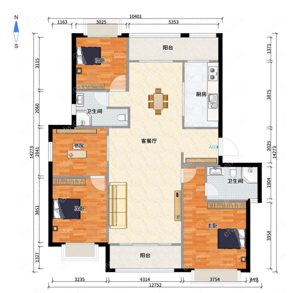 吉宝澜岸铭邸 4室2厅 精装修拎包入住 户型好