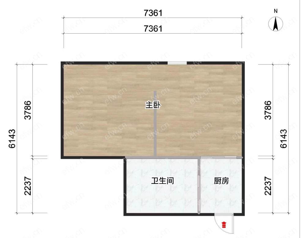 嘉德时代广场 1室1厅